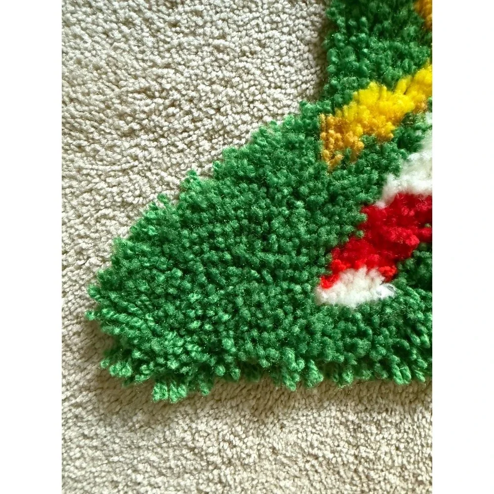Vintage Lactch And Hook Christmas Stocking Wall Hanging Candy‎ Cane